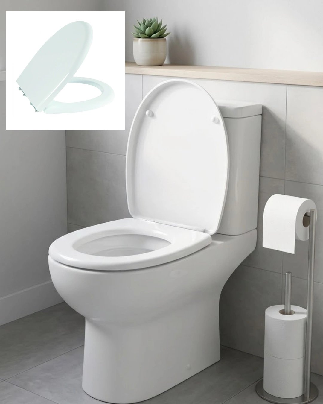 Standart Klozet Kapağı Kolay Montaj Dayanıklı Plastik Universal Uyumlu Tasarım