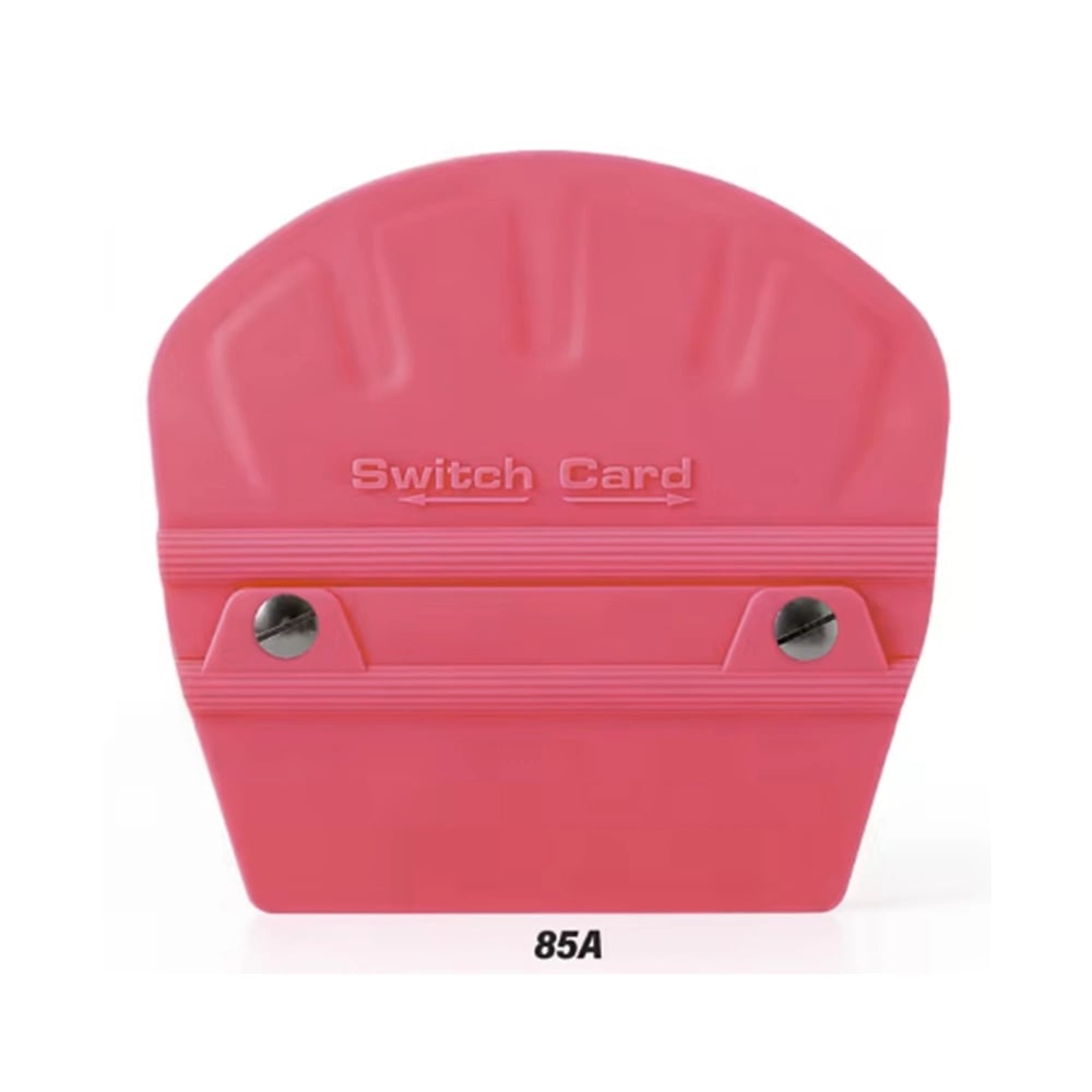 Switch Card Oval Ragle PPF/TPH Cam Filmi Çekme Uygulama Aparatı Teflonlu 85A Sertlik 10x9cm Pembe