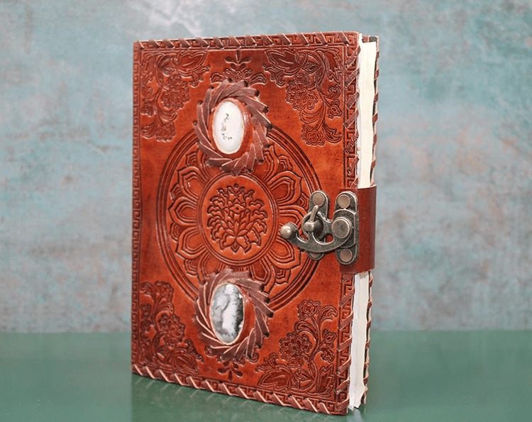 Taşlı Deri Defter Model 9