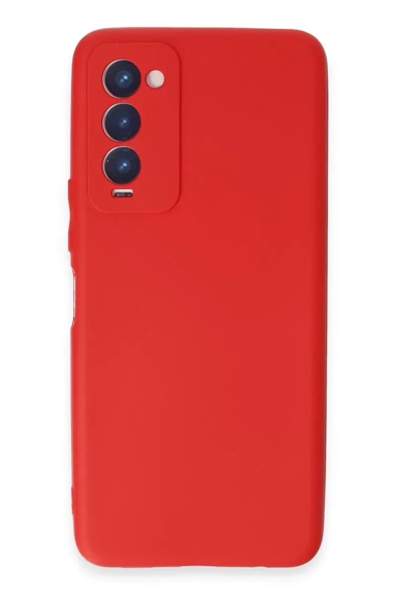 Tecno Camon 18 Kılıf First Silikon - Kırmızı