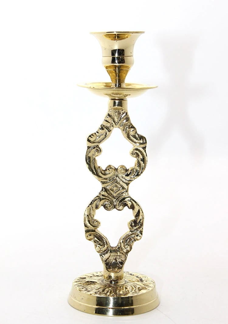 Tekli Pirinç Şamdan Model 4