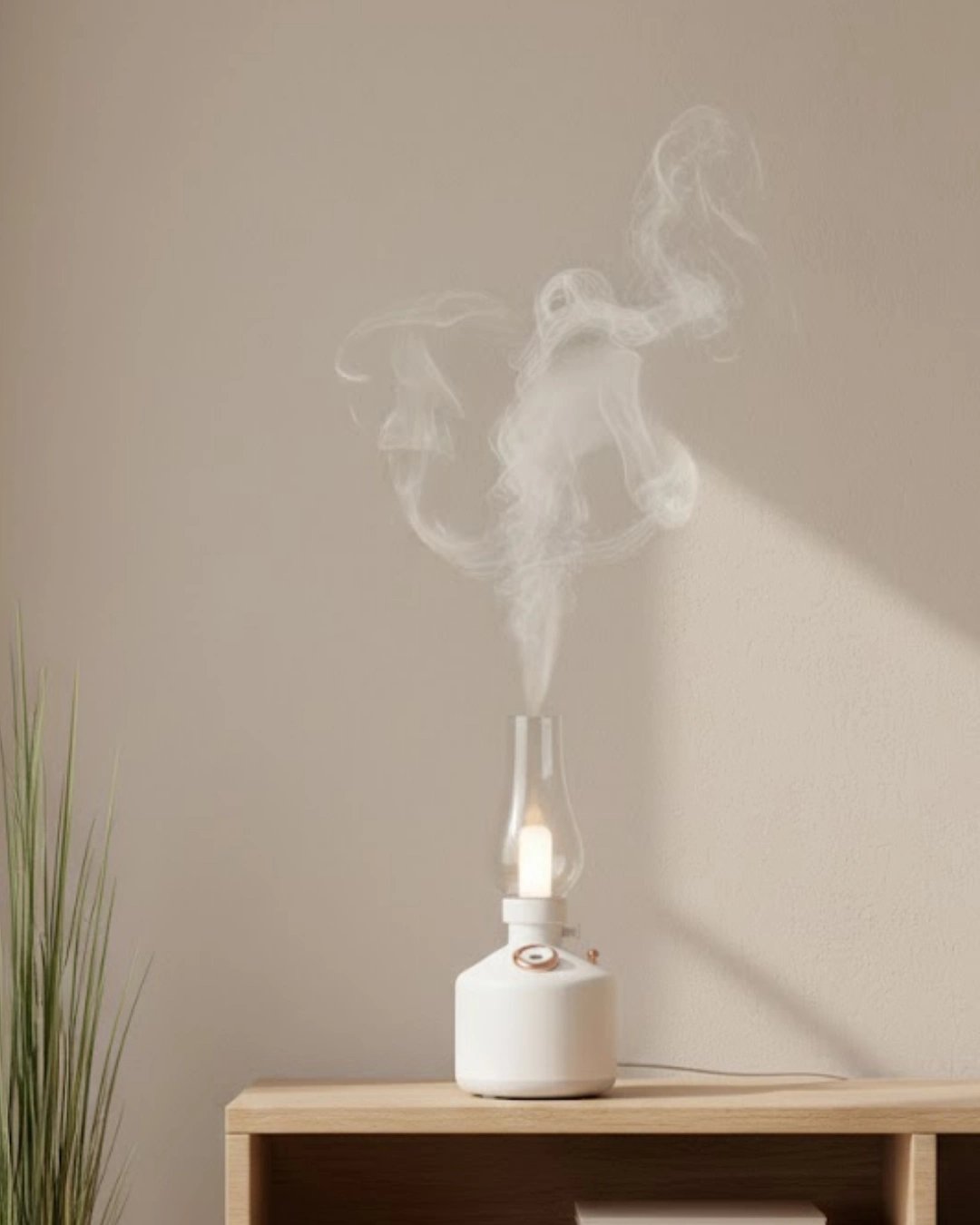 USB Şarjlı Gaz Lambası Modeli Nano Mist Aromaterapi Nemlendirici 280 ml