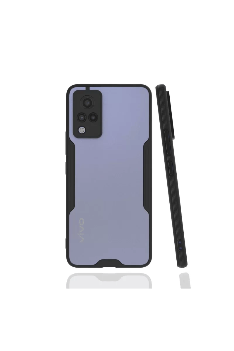 Vivo V21 Kılıf Platin Silikon - Siyah