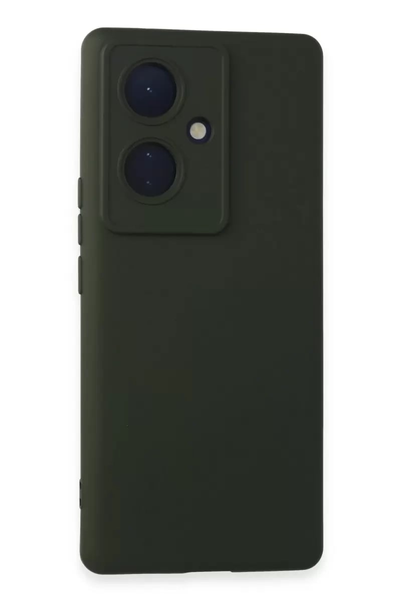 Vivo V29 Lite Kılıf Nano içi Kadife Silikon - Koyu Yeşil