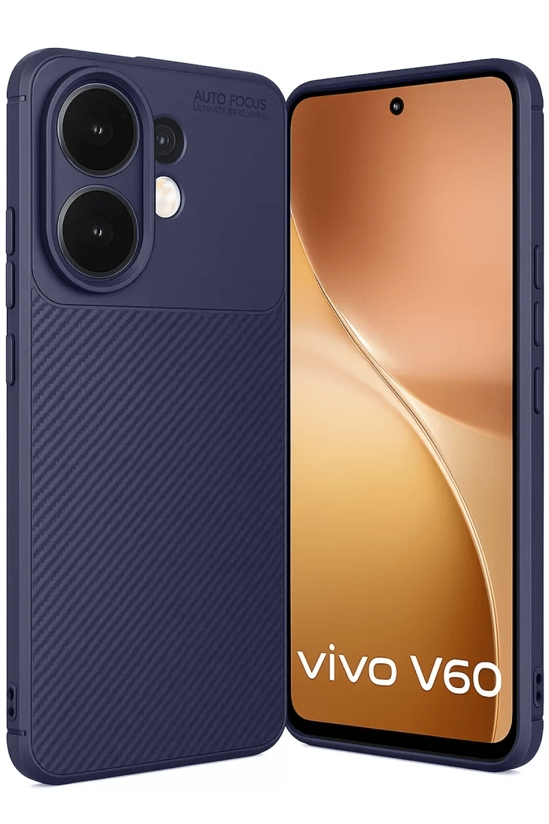 Vivo V60 5G Auto Focus Karbon Kapak - Lacivert