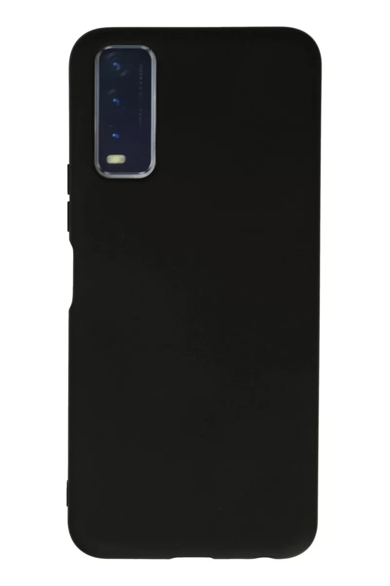Vivo Y11S Kılıf Nano içi Kadife Silikon - Siyah