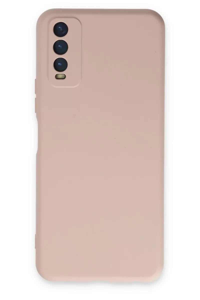 Vivo Y11S Kılıf Nano içi Kadife Silikon - Pudra