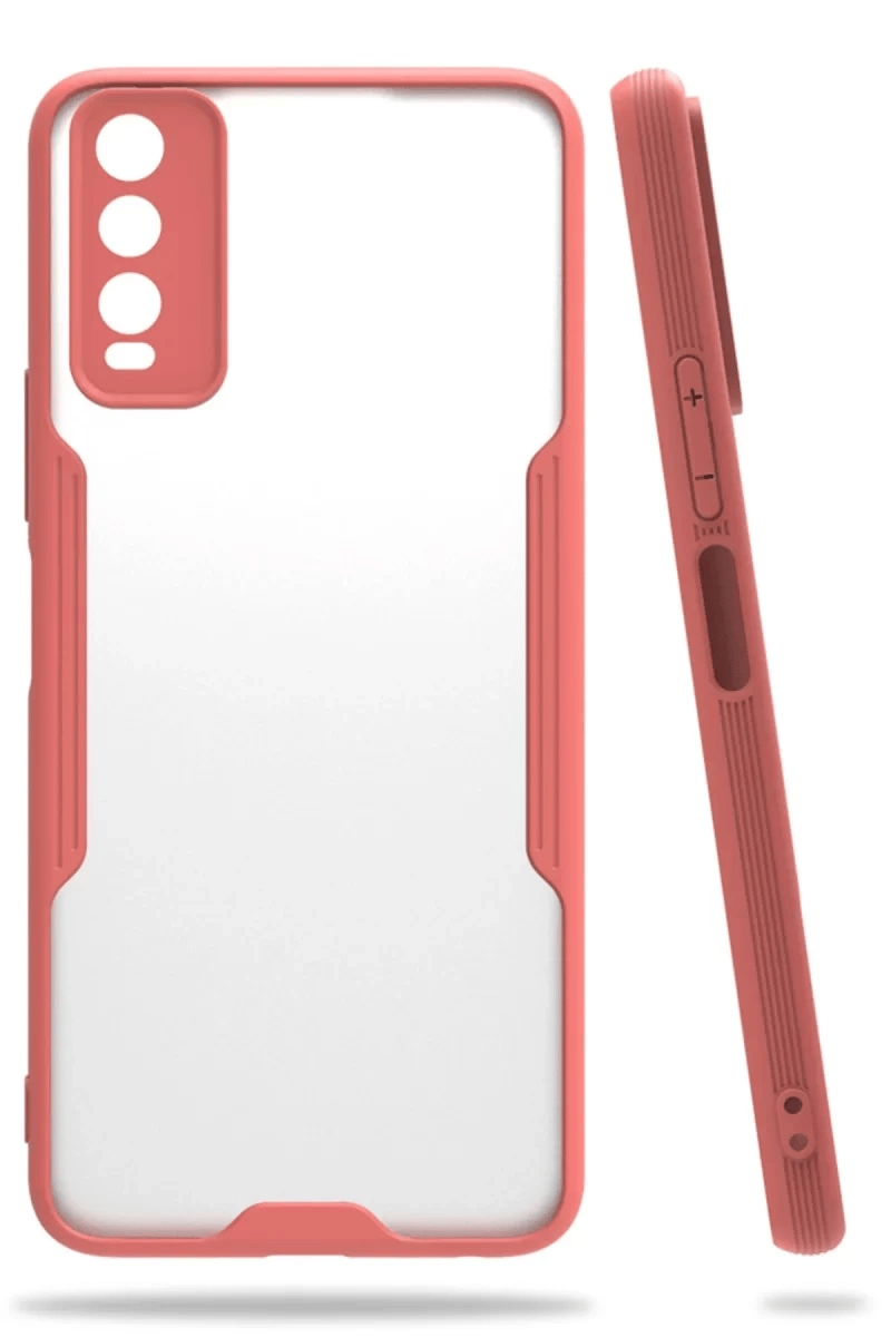 Vivo Y11S Kılıf Platin Silikon - Pembe