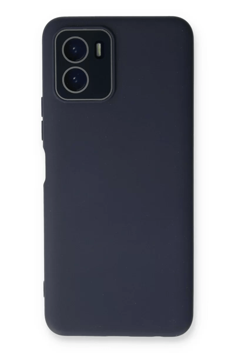 Vivo Y15S Kılıf Lansman Glass Kapak - Lacivert