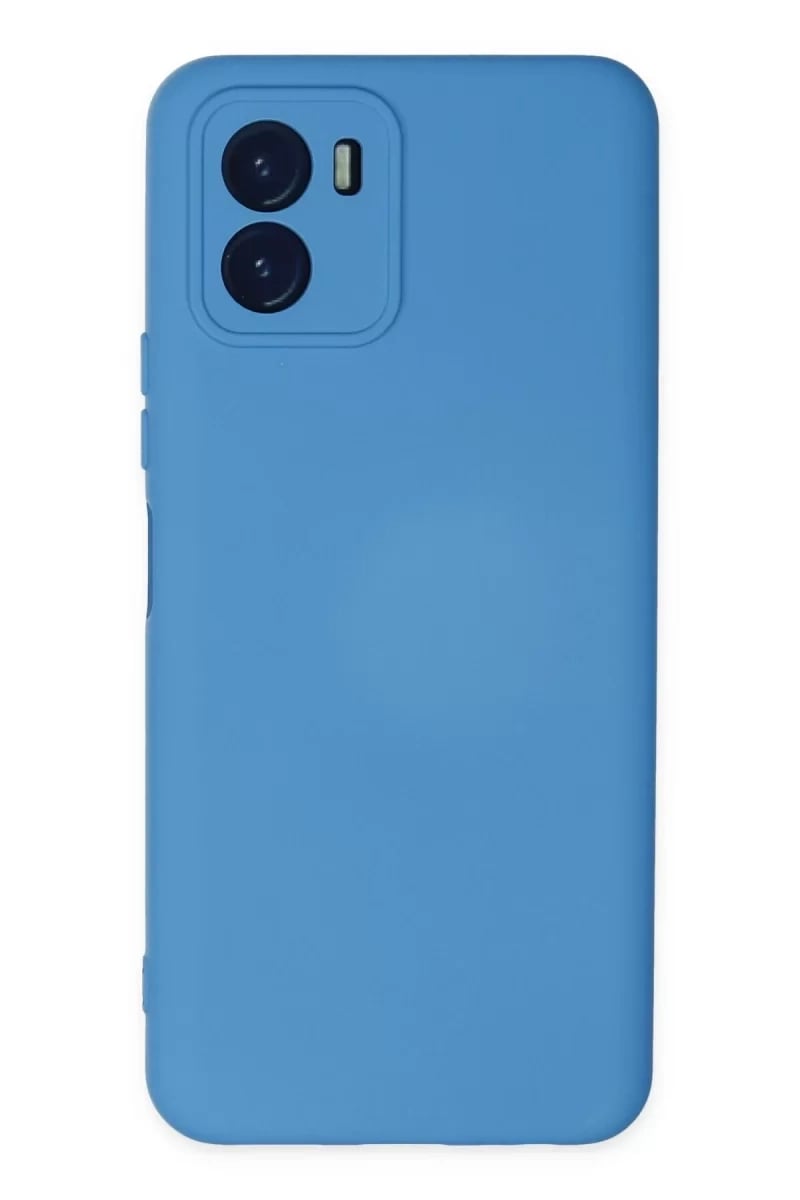 Vivo Y15S Kılıf Nano içi Kadife Silikon - Mavi