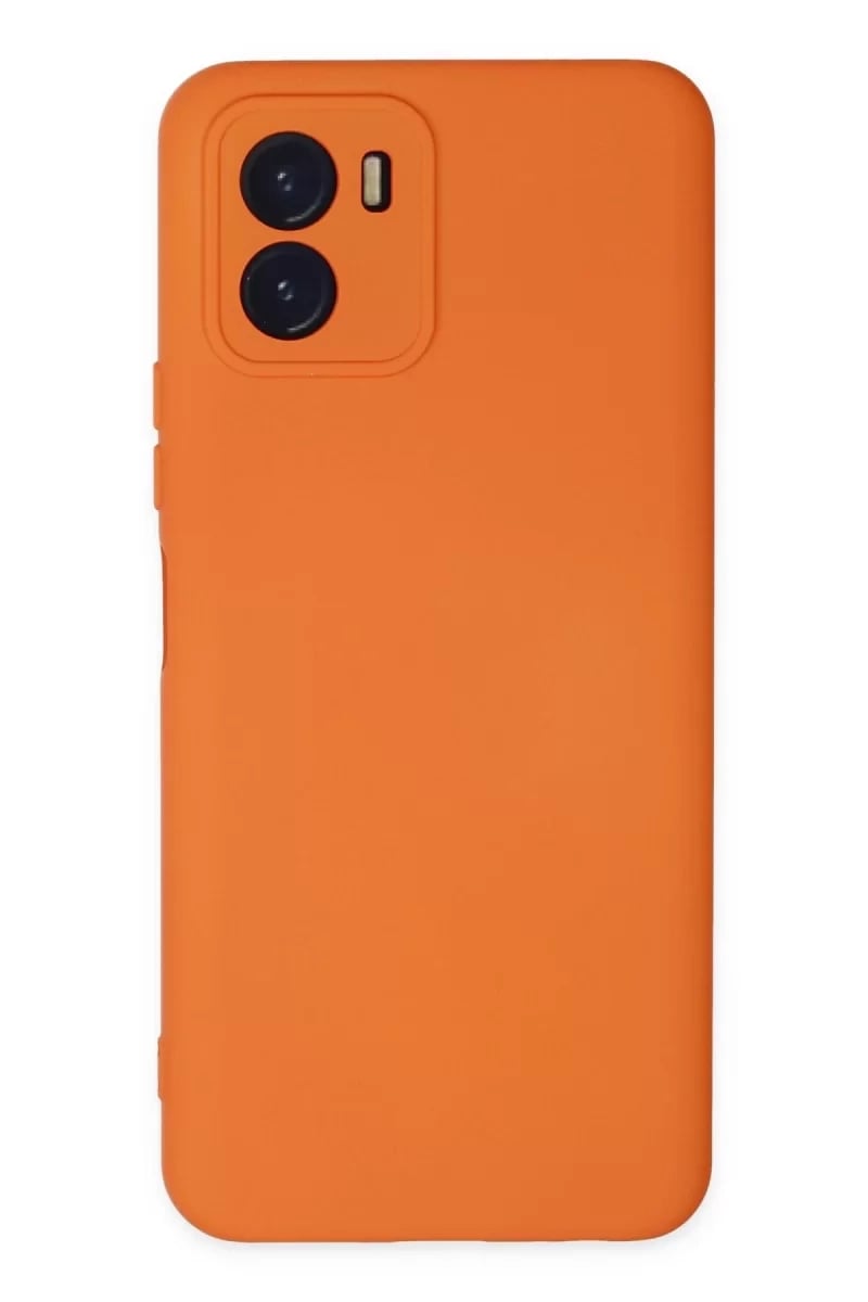 Vivo Y15S Kılıf Nano içi Kadife Silikon - Turuncu