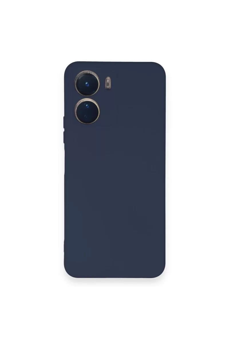 Vivo Y16 Kılıf Nano içi Kadife Silikon - Lacivert