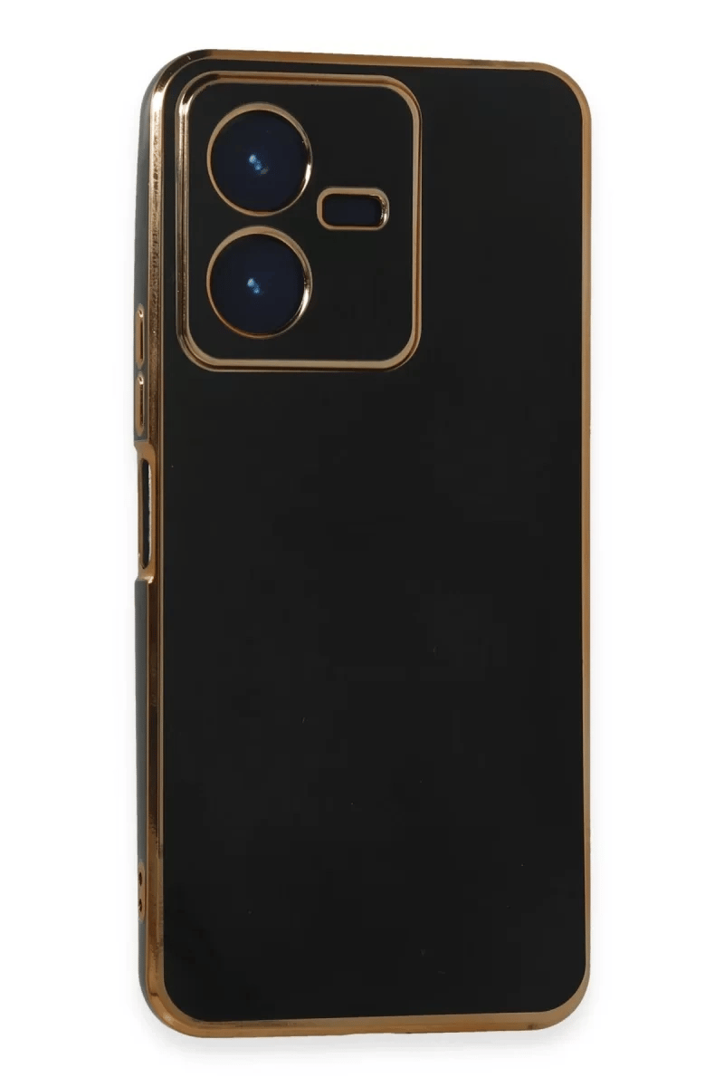 Vivo Y22 2022 Kılıf Volet Silikon - Siyah