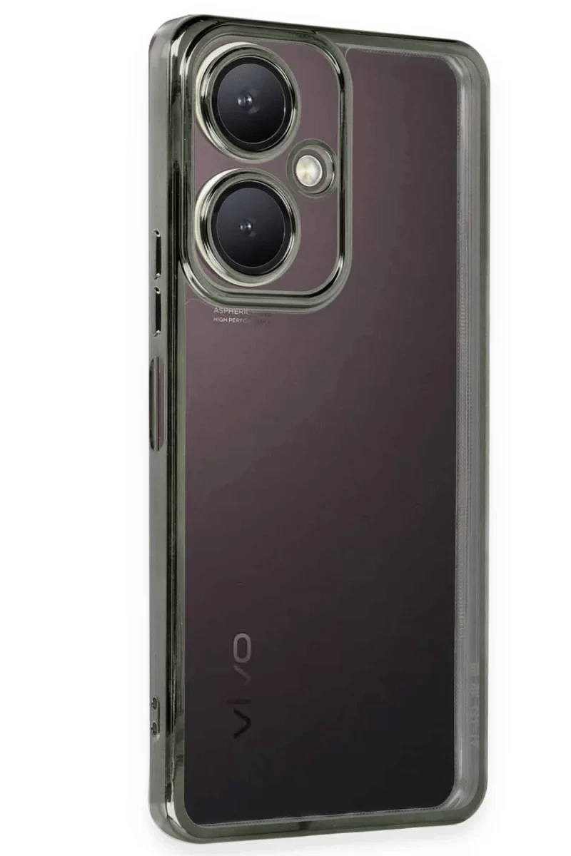 Vivo Y27 Kılıf Lensli Silikon - Yeşil
