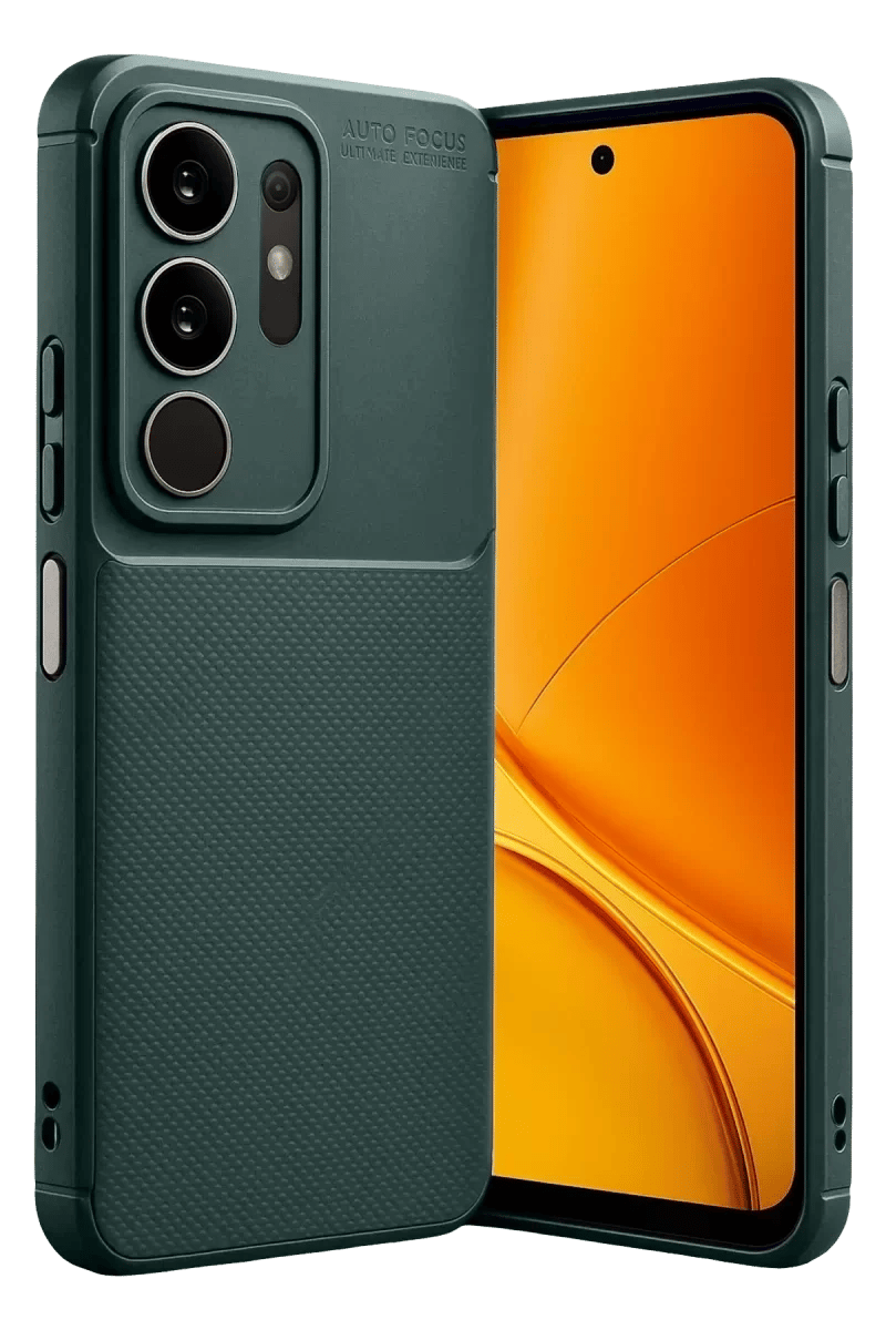 Vivo Y29 4G Auto Focus Karbon Kapak - Koyu Yeşil