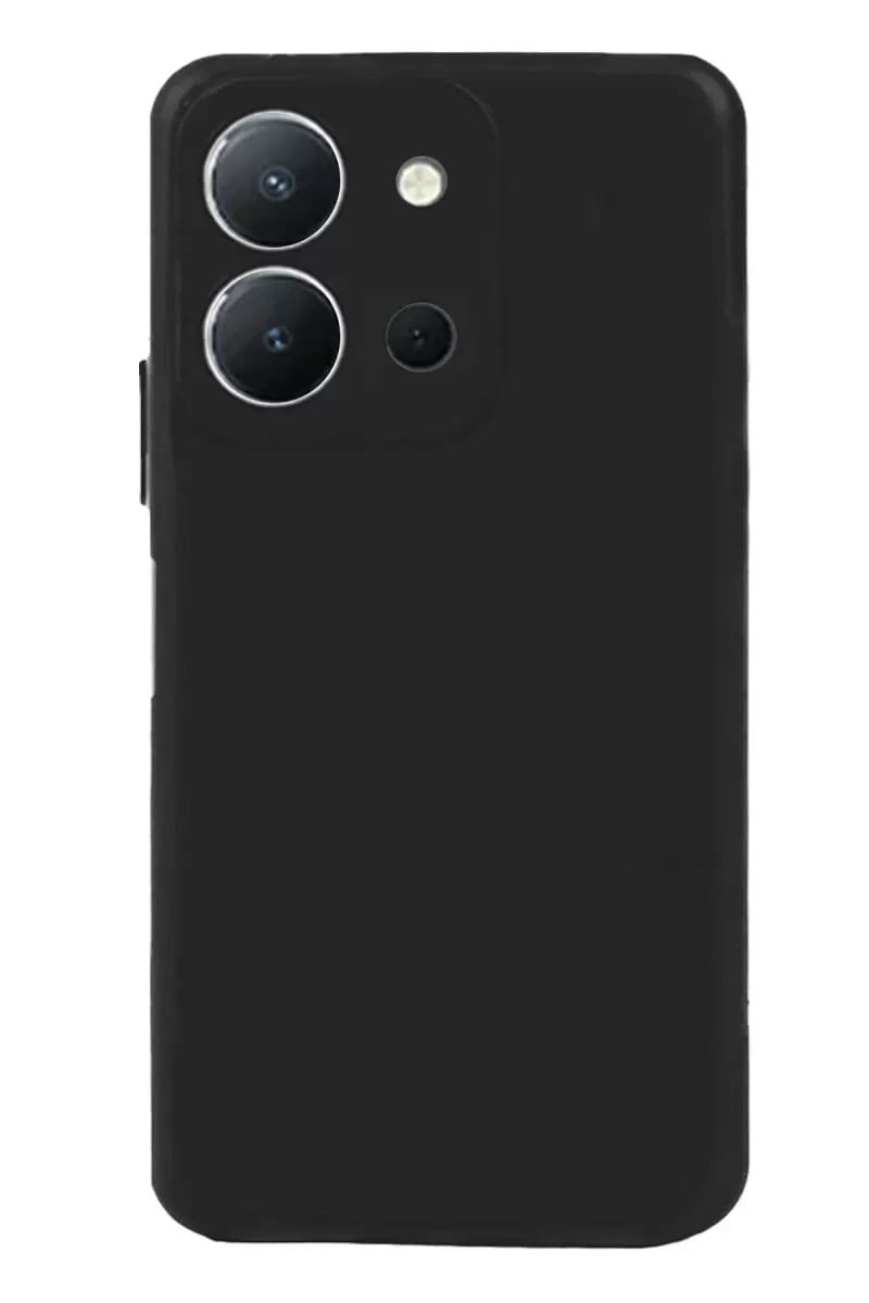 Vivo Y36 Kılıf Nano içi Kadife Silikon - Siyah