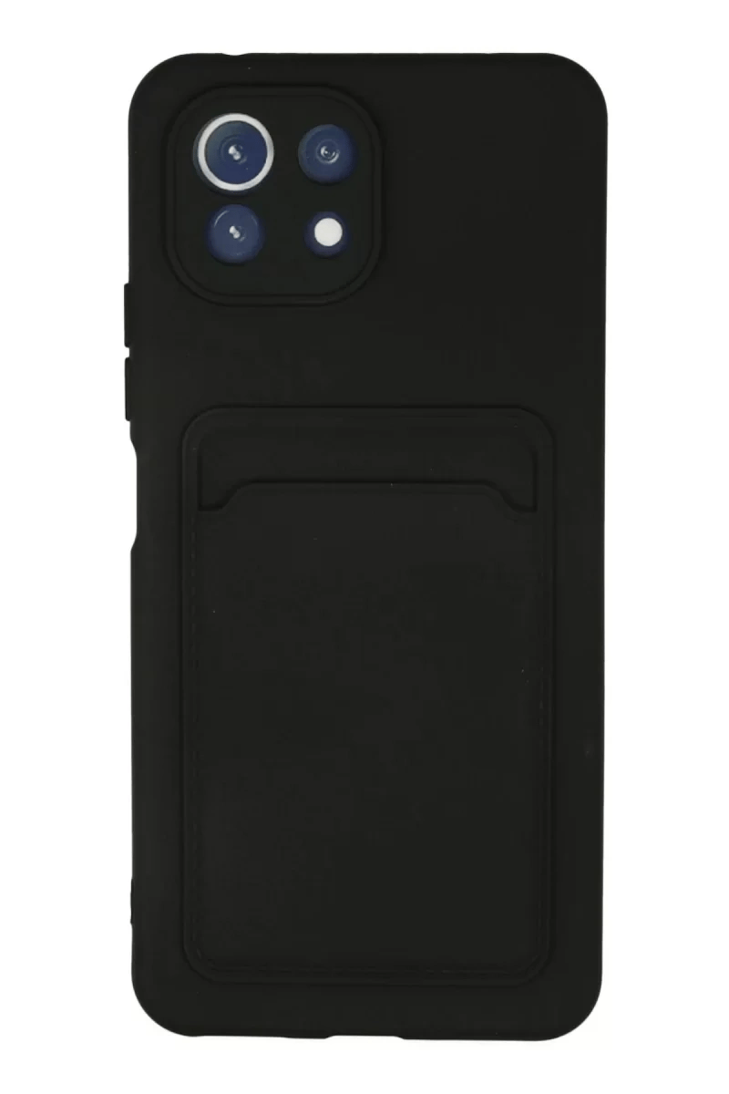 Xiaomi Mi 11 Kılıf Kelvin Kartvizitli Silikon - Siyah