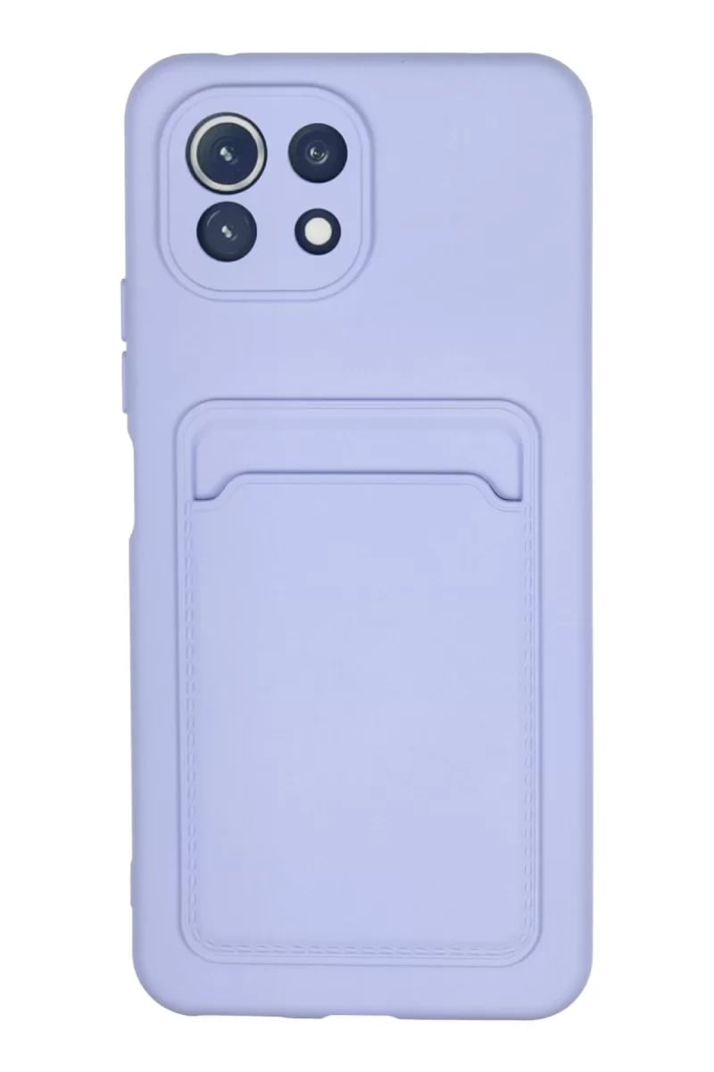 Xiaomi Mi 11 Kılıf Kelvin Kartvizitli Silikon - Lila