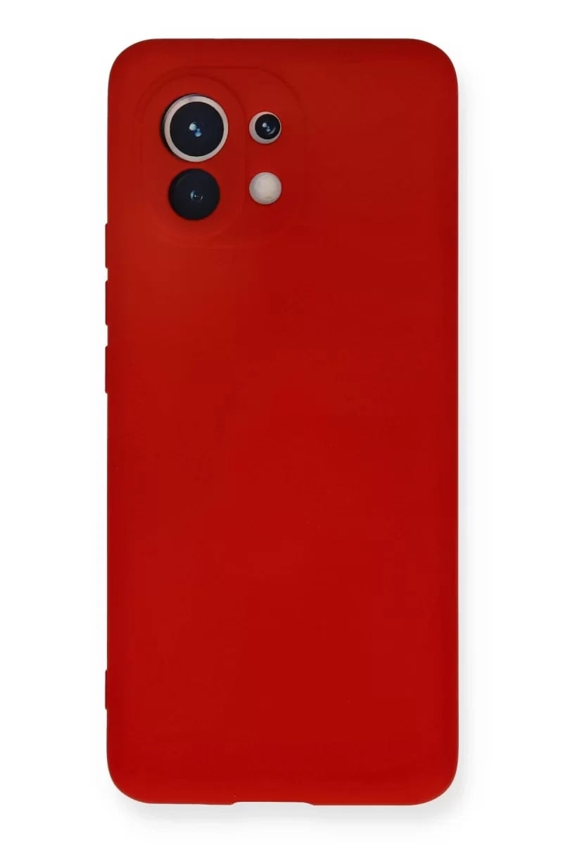 Xiaomi Mi 11 Kılıf Nano içi Kadife Silikon - Kırmızı