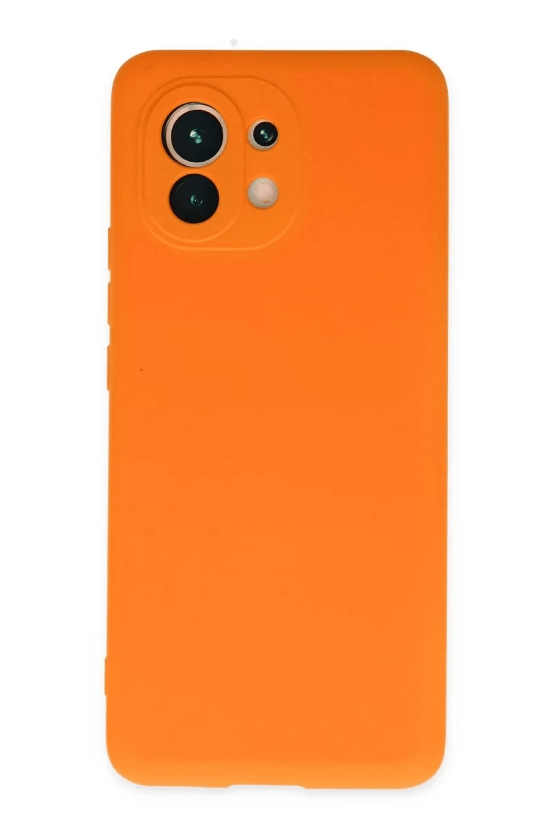 Xiaomi Mi 11 Kılıf Nano içi Kadife Silikon - Turuncu