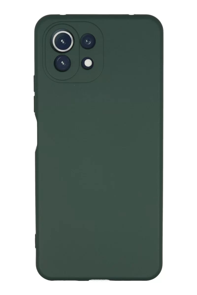 Xiaomi Mİ 11 Lite Kılıf Nano içi Kadife Silikon - Koyu Yeşil