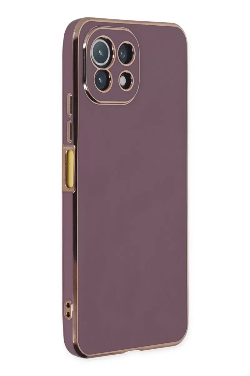 Xiaomi Mİ 11 Lite Kılıf Volet Silikon - Mor