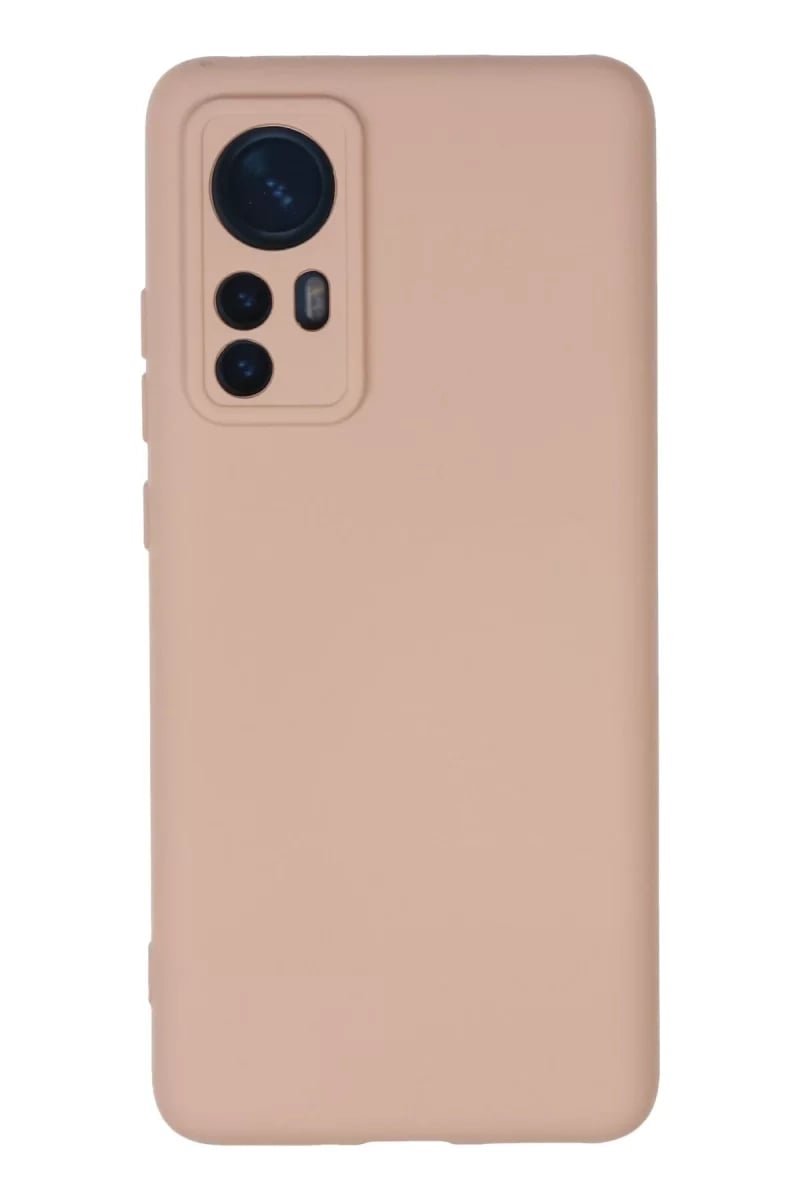 Xiaomi Mi 12 Kılıf Nano içi Kadife Silikon - Pudra
