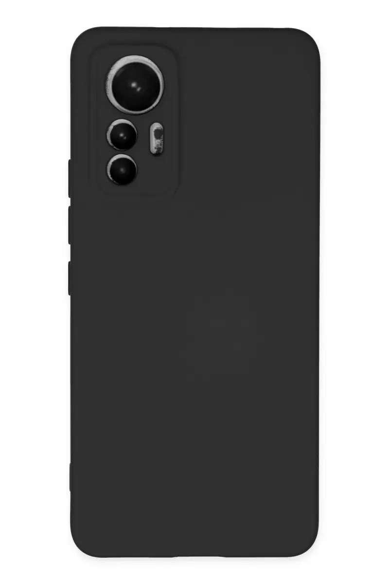 Xiaomi Mi 12 Lite Kılıf Nano içi Kadife Silikon - Siyah