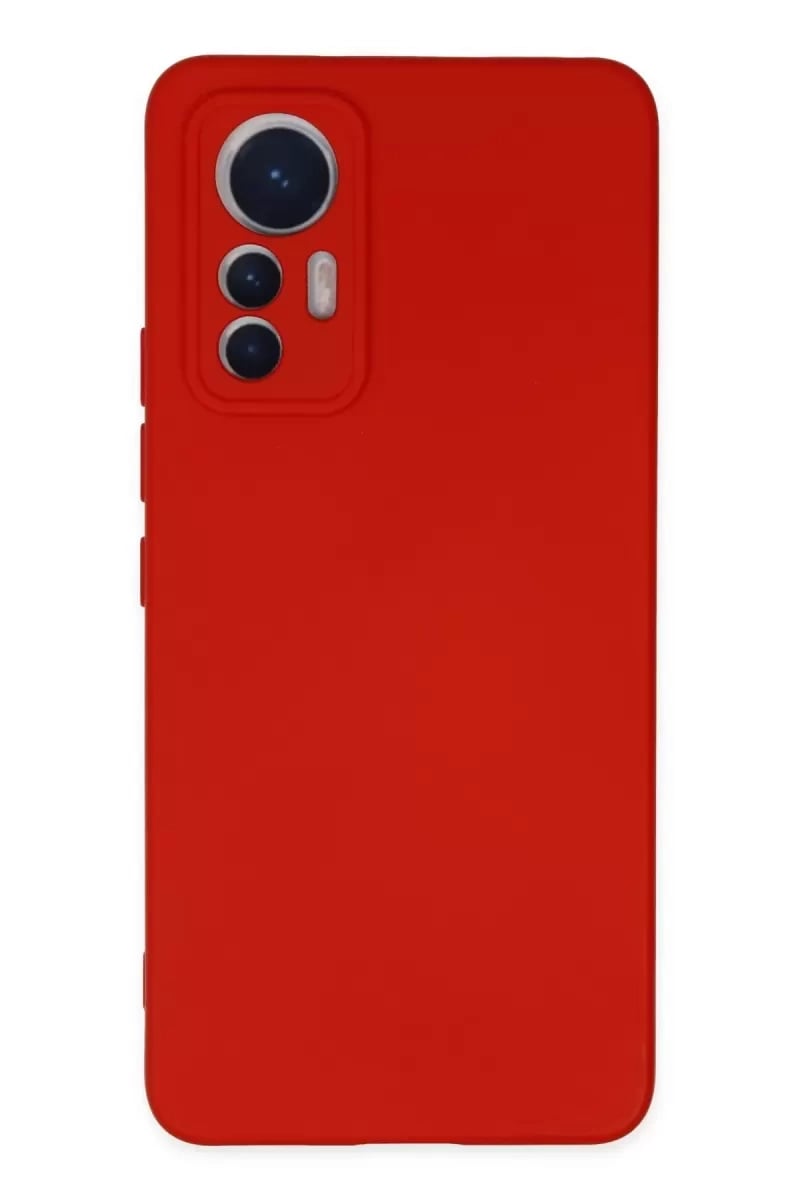 Xiaomi Mi 12 Lite Kılıf Nano içi Kadife Silikon - Kırmızı