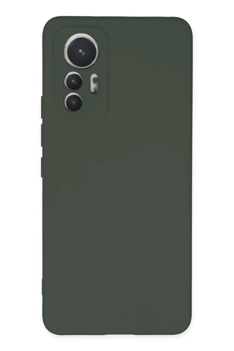 Xiaomi Mi 12 Lite Kılıf Nano içi Kadife Silikon - Koyu Yeşil