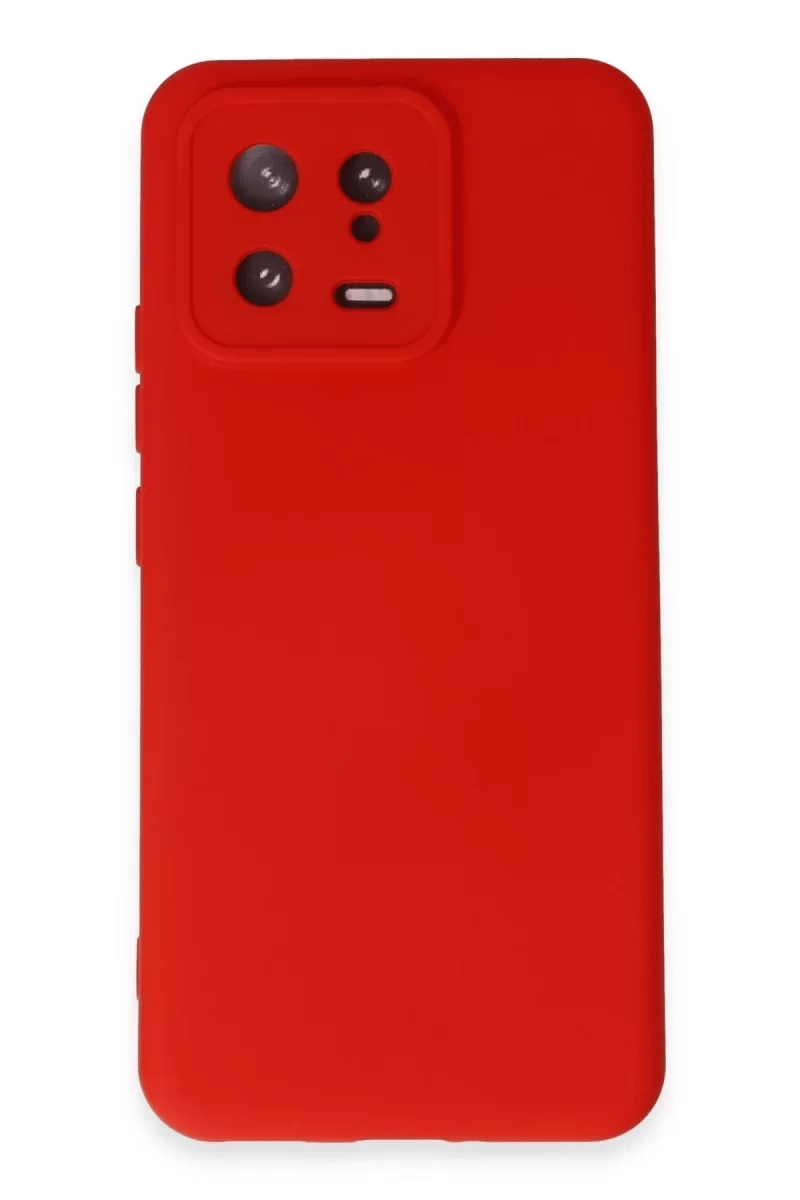 Xiaomi Mi 13 Kılıf Nano içi Kadife Silikon - Kırmızı