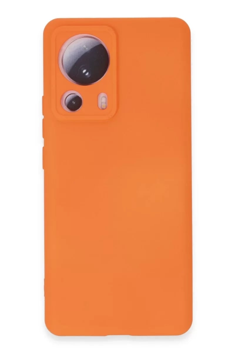 Xiaomi Mi 13 Lite Kılıf Nano içi Kadife Silikon - Turuncu