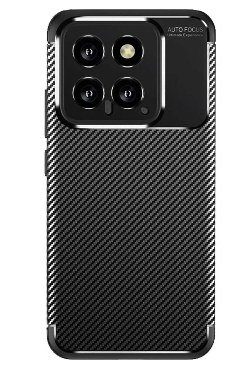 Xiaomi Mi 14T Kılıf Auto Focus Karbon Kapak - Siyah