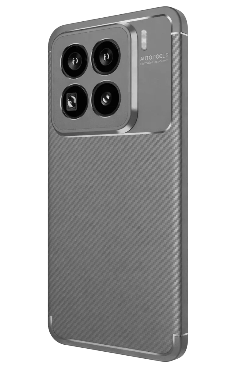 Xiaomi Mi 15 Pro Kılıf Auto Focus Karbon Kapak - Gri