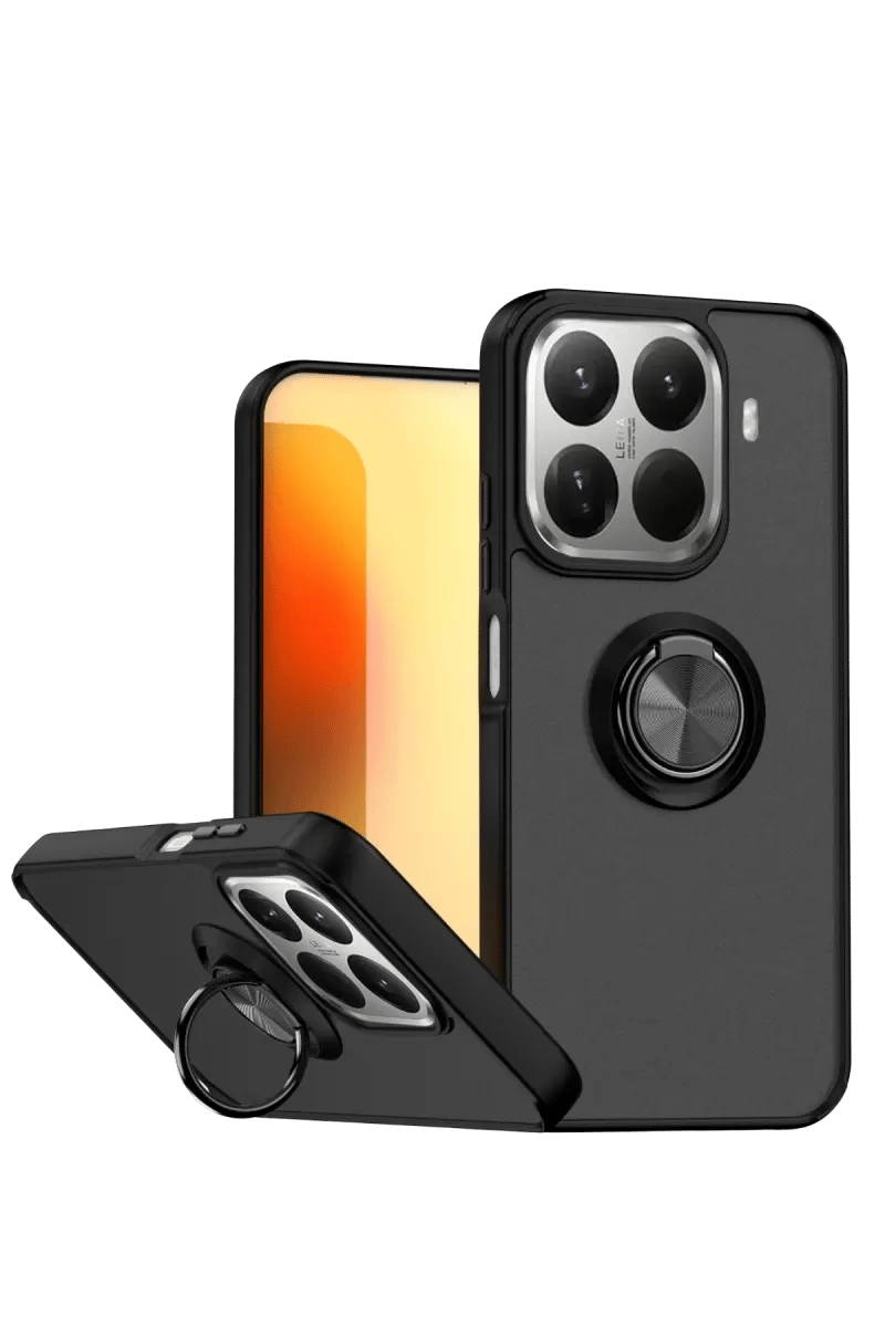 Xiaomi Mi 15T Pro Montreal Yüzüklü Silikon Kapak - Siyah