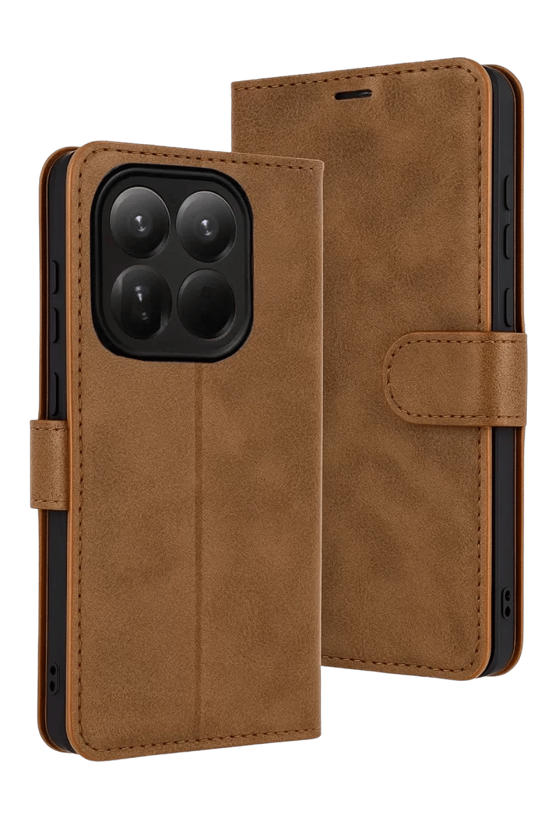 Xiaomi Mi 15T Trend S Plus Kapaklı Kılıf - Taba