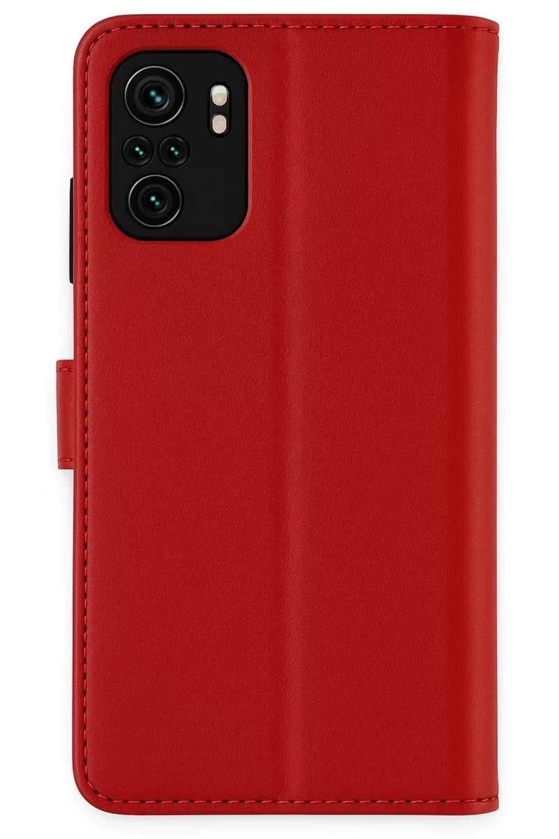 Xiaomi Mi Note 10 Trend S Plus Kapaklı Kılıf - Kırmızı