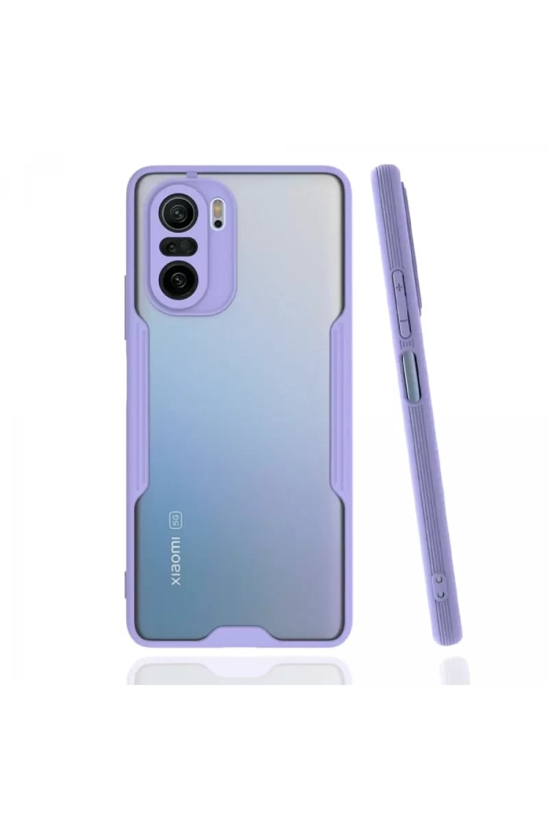 Xiaomi Poco F3 Kılıf Platin Silikon - Lila