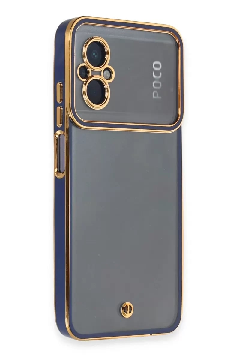 Xiaomi Poco M5 Kılıf Liva Lens Silikon - Mavi