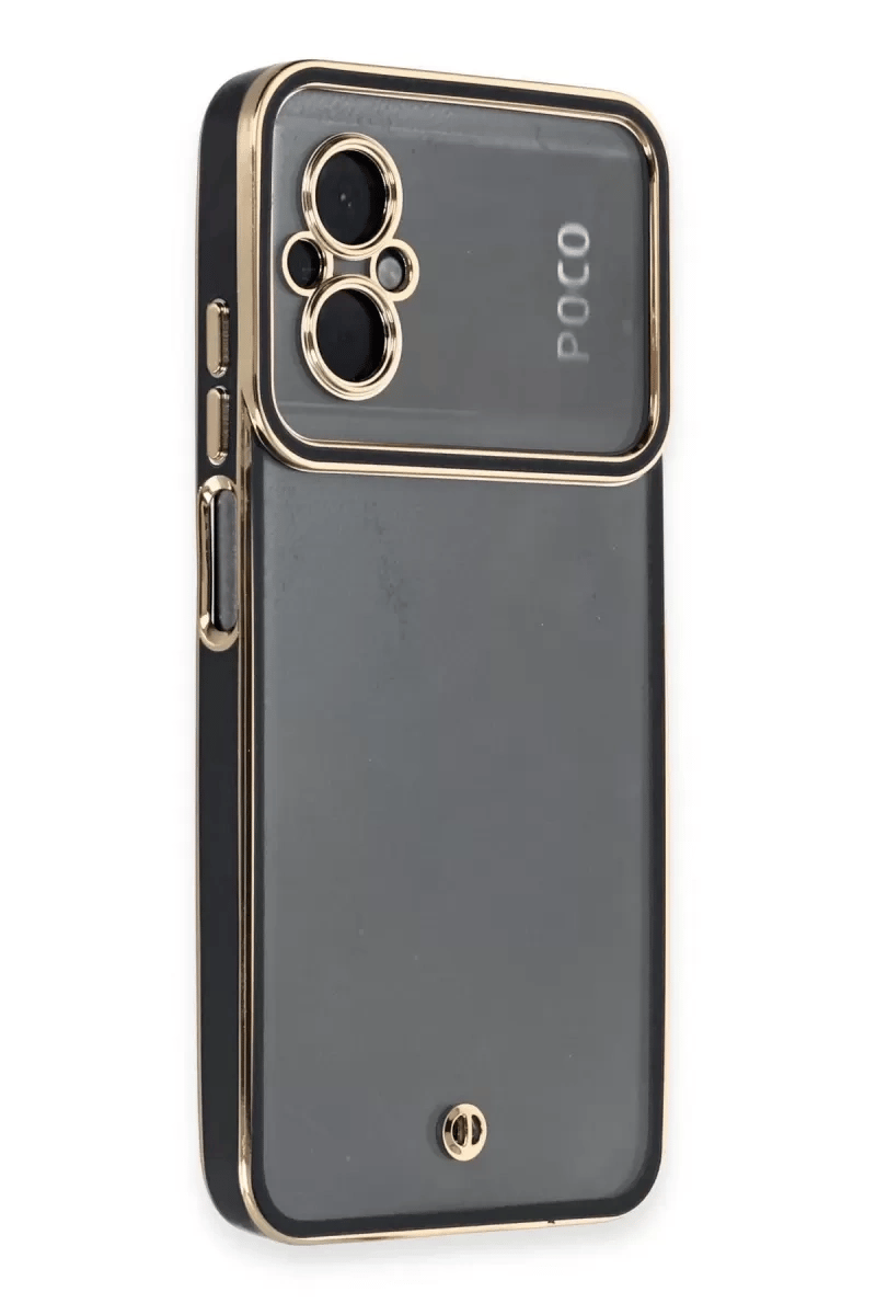 Xiaomi Poco M5 Kılıf Liva Lens Silikon - Siyah