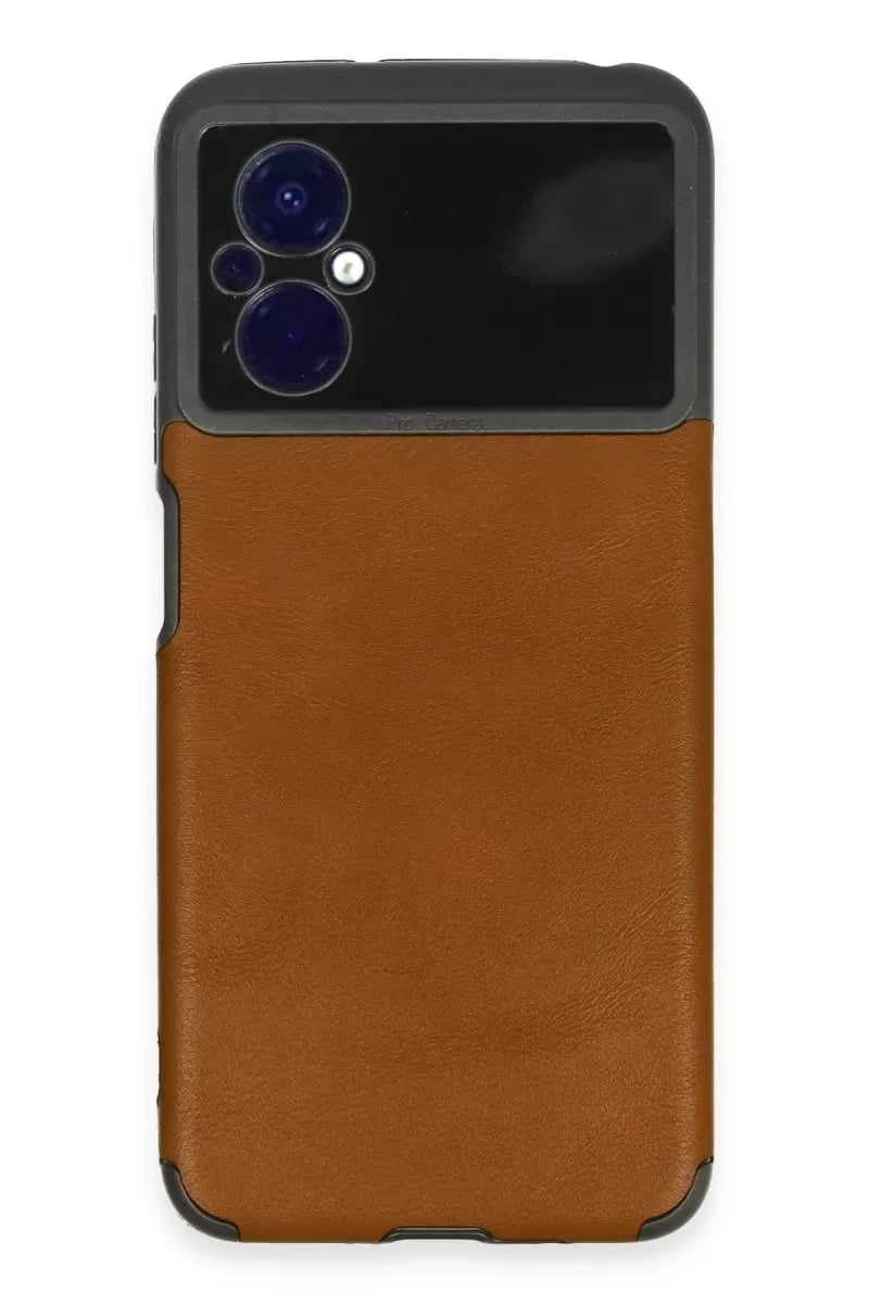 Xiaomi Poco M5 Kılıf Loop Deri Silikon - Kahverengi