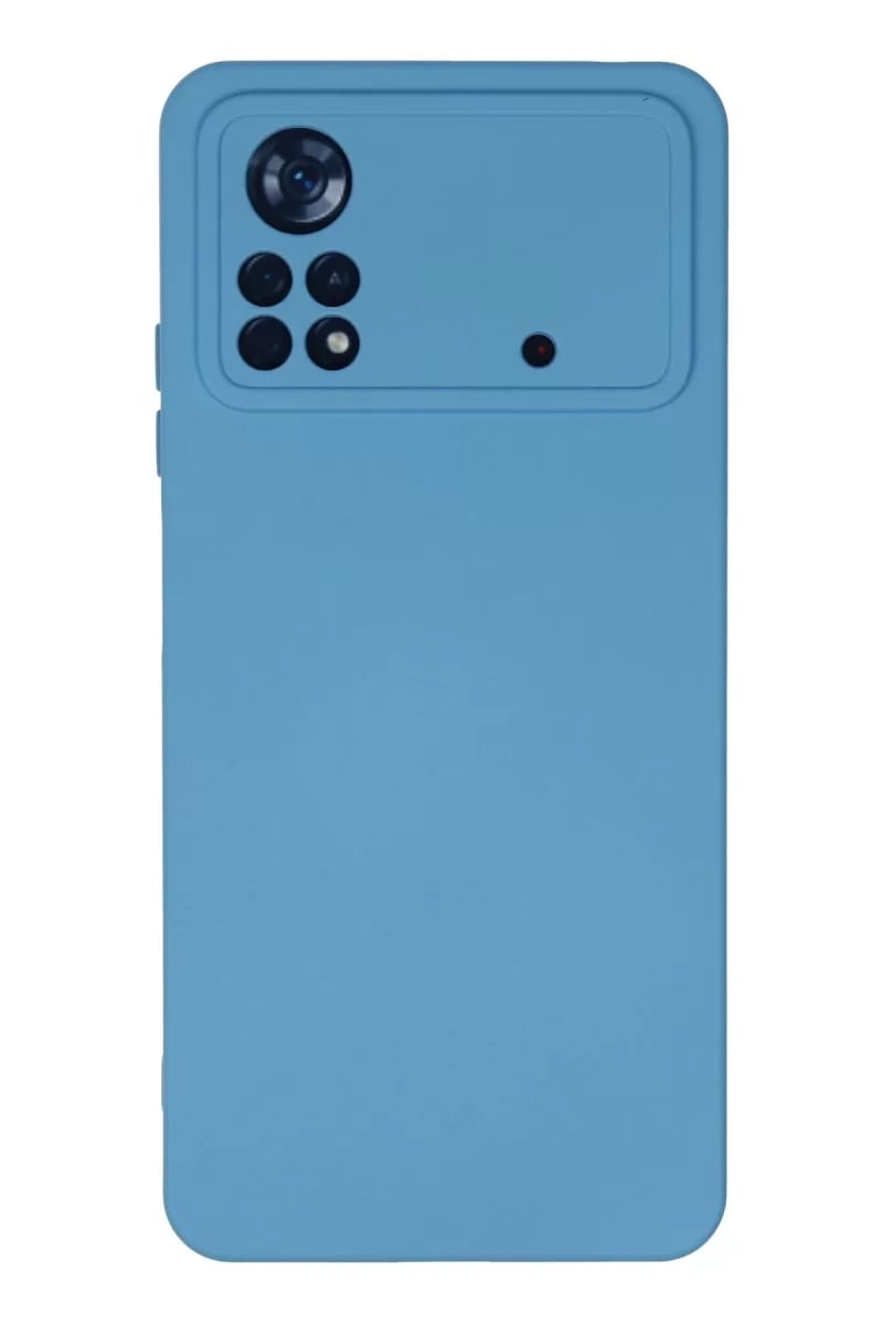 Xiaomi Poco X4 Pro 5G Kılıf Nano içi Kadife Silikon - Mavi
