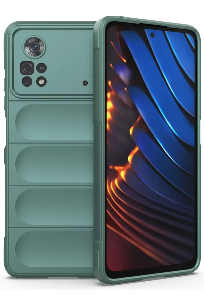 Xiaomi Poco X4 Pro 5G Kılıf Optimum Silikon - Koyu Yeşil