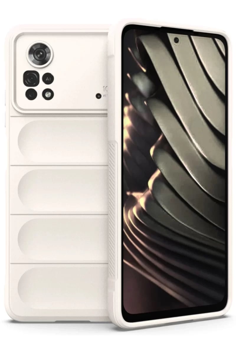 Xiaomi Poco X4 Pro 5G Kılıf Optimum Silikon - Krem