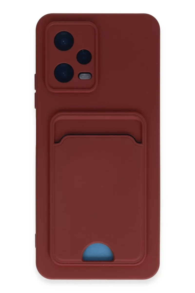 Xiaomi Poco X5 5G Kılıf Kelvin Kartvizitli Silikon - Bordo
