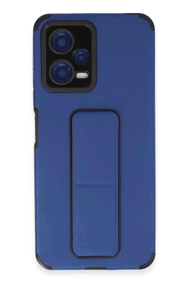 Xiaomi Poco X5 5G Kılıf Mega Standlı Silikon - Mavi