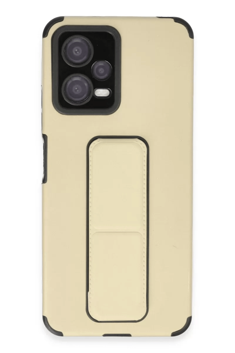 Xiaomi Poco X5 5G Kılıf Mega Standlı Silikon - Gold