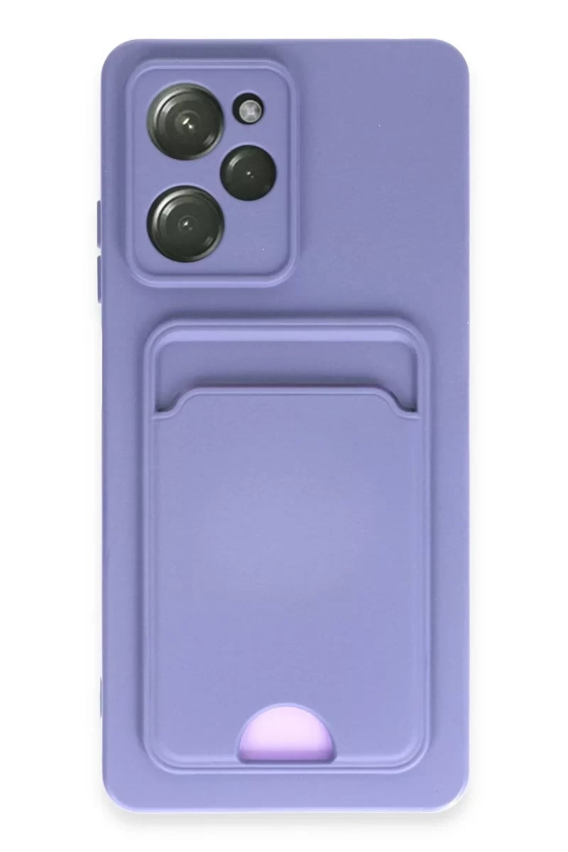 Xiaomi Poco X5 Pro 5G Kılıf Kelvin Kartvizitli Silikon - Lila