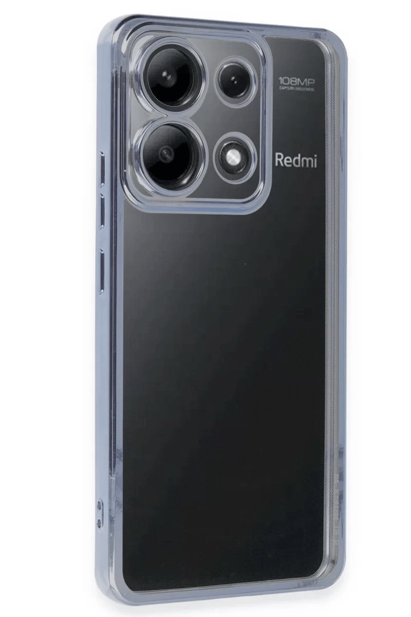 Xiaomi Poco X6 Kılıf Lensli Silikon - Açık Mavi