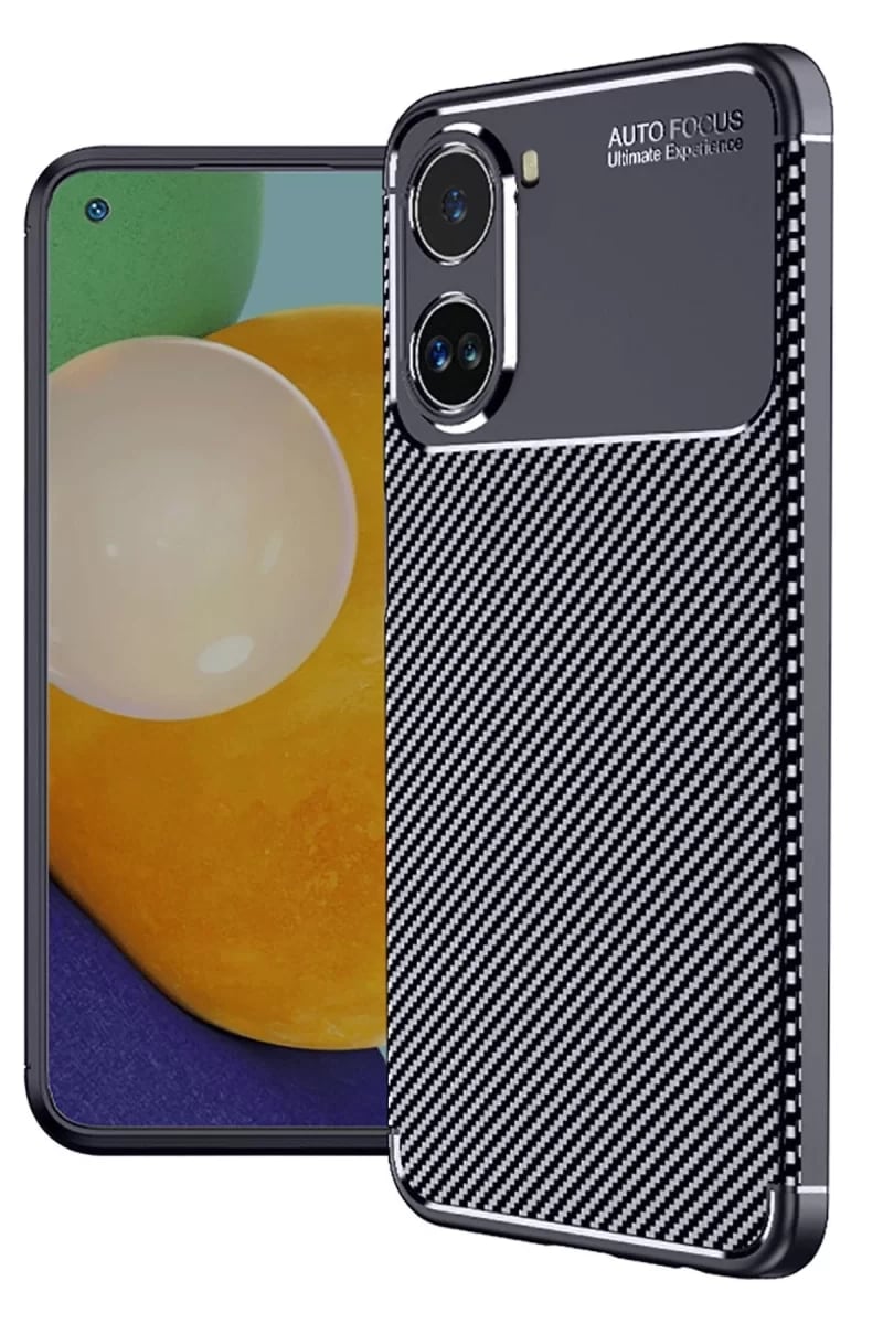 Xiaomi Poco X7 Pro Kılıf Auto Focus Karbon Kapak - Lacivert
